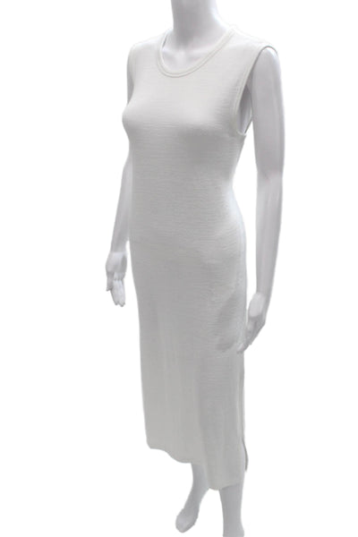 Rag & Bone Womens Tank Dress White Rayon Sleeveless Crew Neck Long Size S