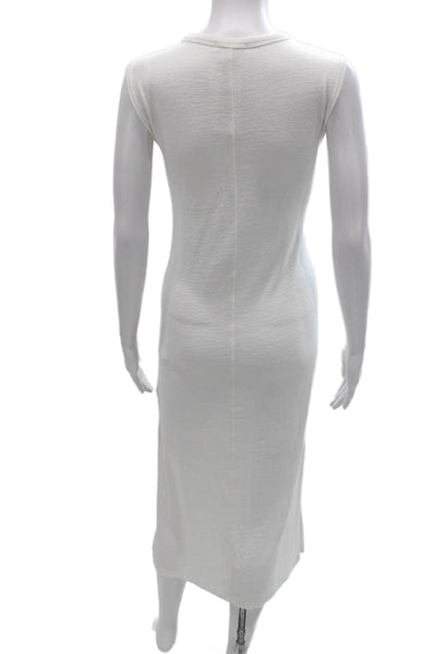 Rag & Bone Womens Tank Dress White Rayon Sleeveless Crew Neck Long Size S