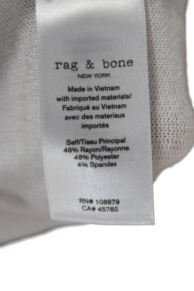 Rag & Bone Womens Tank Dress White Rayon Sleeveless Crew Neck Long Size S