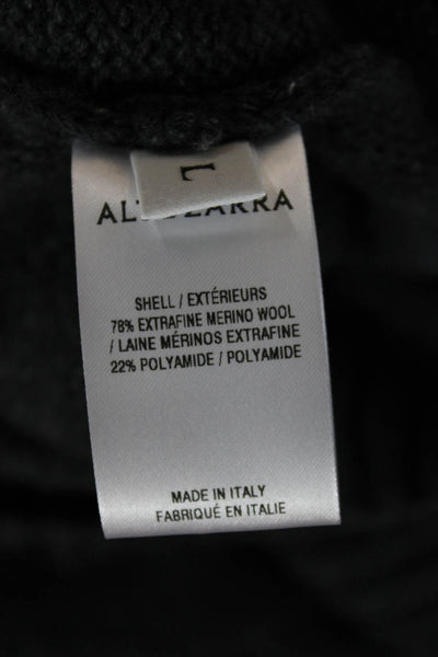 Altuzarra Womens Gray Merino Wool Crewneck Pullover Short Sleeve Size L