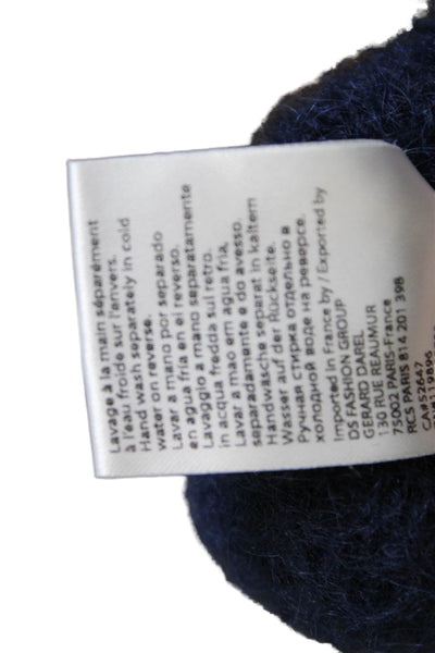 Gerard Darel Women Mohair V-Neck Cardigan Blue Long Sleeve Size 1