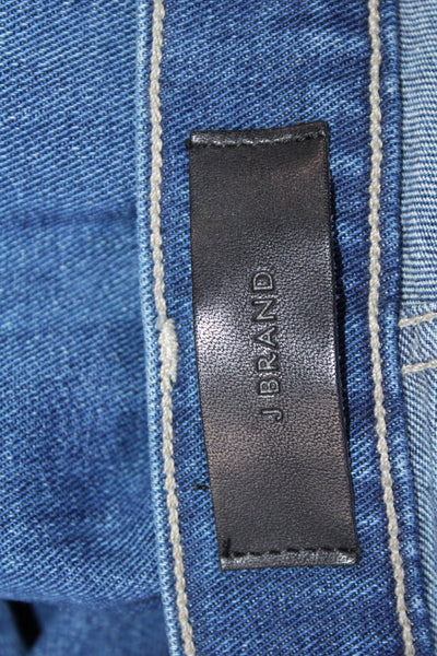 J Brand Womens Skinny Jeans Blue Mid Rise Button Size 30