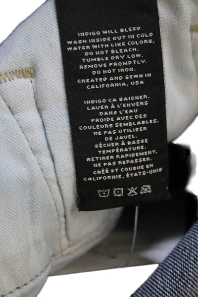J Brand Womens Skinny Jeans Blue Mid Rise Button Size 30