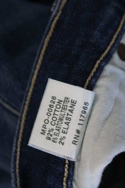 J Brand Womens Skinny Jeans Blue Mid Rise Button Size 30