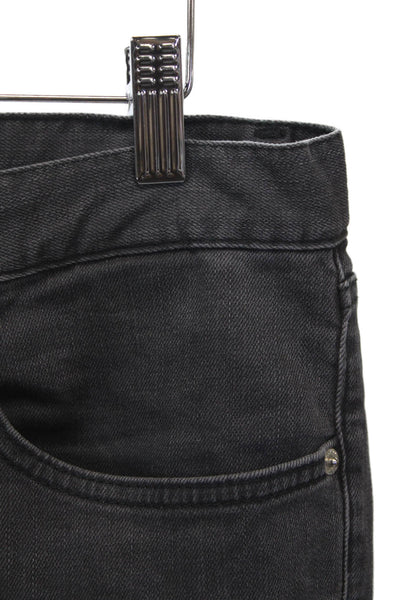 Sandro Mens Straight Jeans Gray Cotton Low Rise Button Fly Size 31