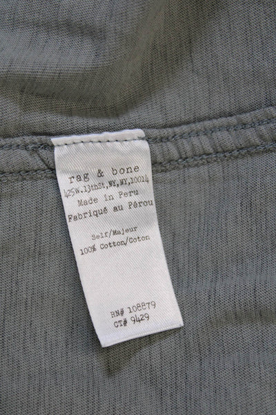 Rag & Bone Mens Gray Striped Short Sleeve T-Shirt 100% Cotton Size M