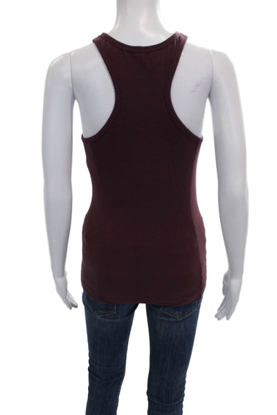 Outdoor Voices Womens Striped Racerback Layered Tank Top Red Size S