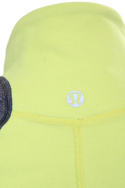 Lululemon Womens Color Block Half Zip Long Sleeve Active Top Yellow Size 4