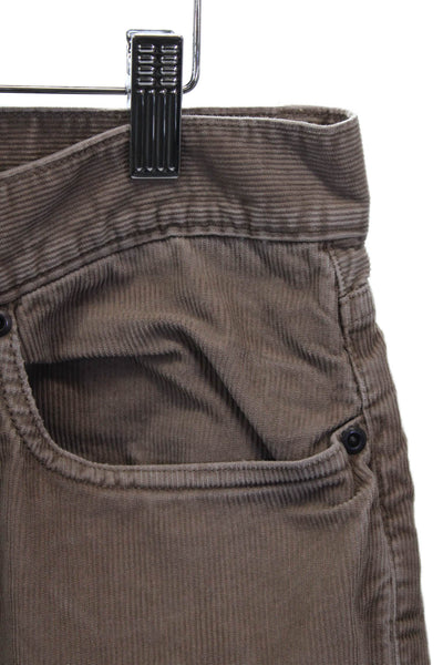 J Crew Mens Chino Pants Brown Cotton Button Inseam 32 Size 33