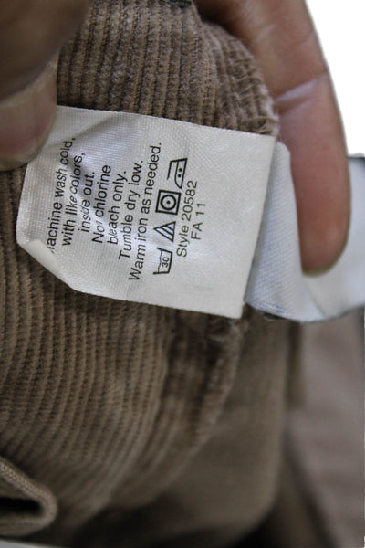 J Crew Mens Chino Pants Brown Cotton Button Inseam 32 Size 33