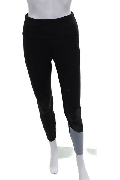 ALALA Womens Ankle Leggings Black Nylon Colorblock Size XS