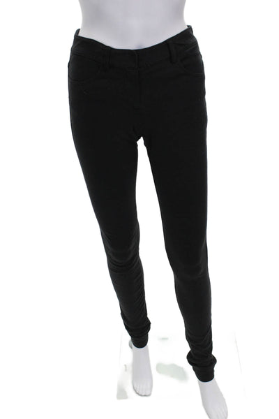 Theory Women Black Viscose Dress Pants Button Inseam 33 Size 2
