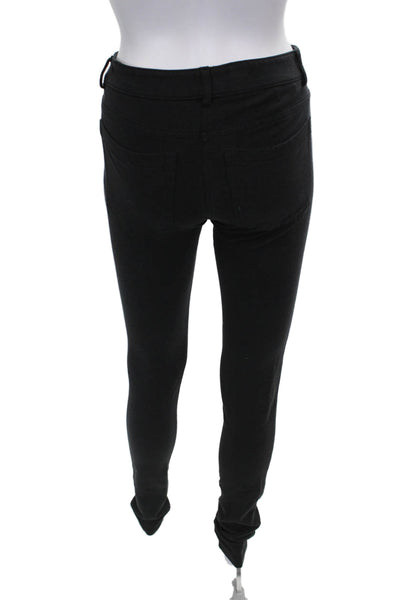 Theory Women Black Viscose Dress Pants Button Inseam 33 Size 2