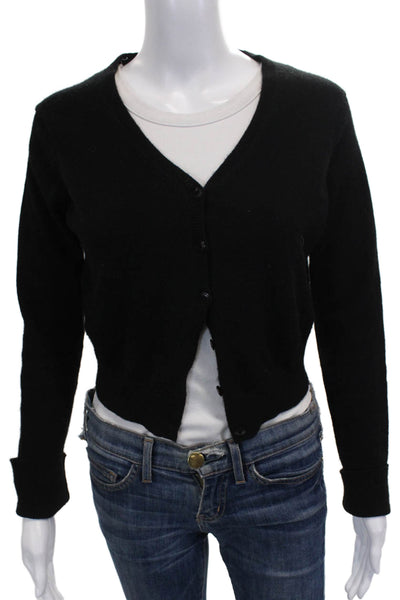 Vince Women Cashmere V-Neck Cardigan Black Size S