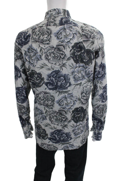 Proper Cloth Mens Multicolor Floral Cotton Long Sleeve Dress Shirt Size 16.5