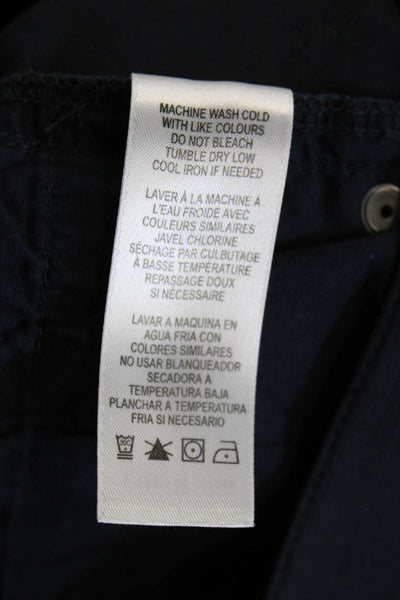Frame Mens Slim Black Jeans Cotton Blend Button Size 34