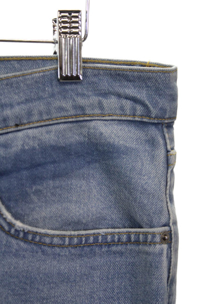Zara Womens Boyfriend Jeans Blue Cotton Blend Low Rise Size 6
