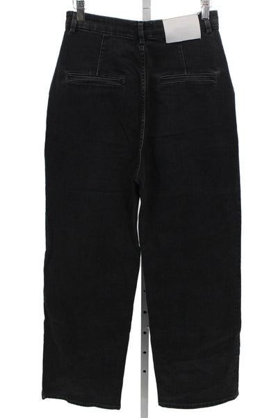 Loulou Studio Women Black Cotton High Rise Dress Pants Inseam 30 Size 25