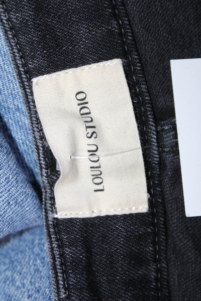 Loulou Studio Women Black Cotton High Rise Dress Pants Inseam 30 Size 25