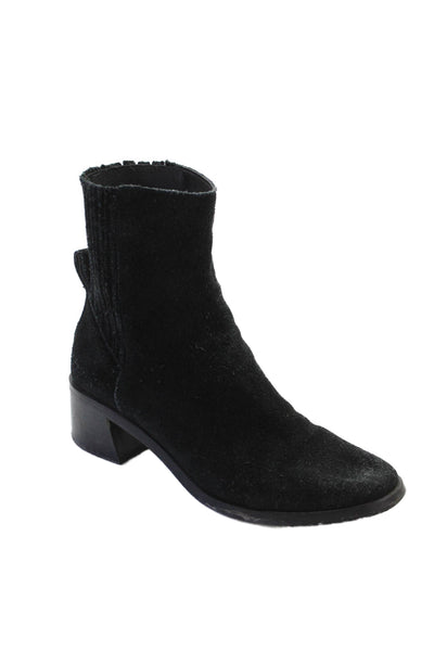 Dolce Vita Womens Suede Pleated Ankle Boots Black Size 7.5