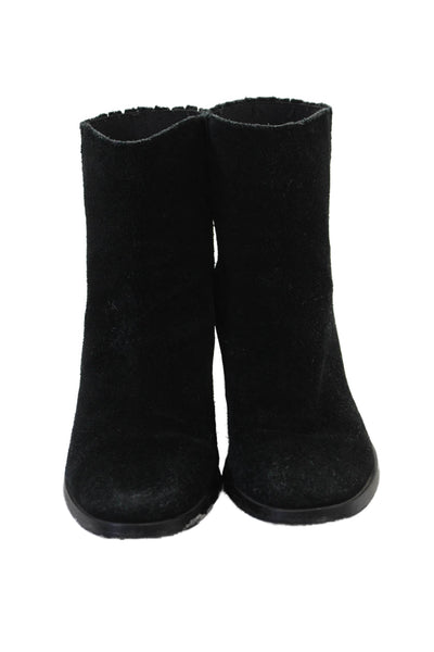 Dolce Vita Womens Suede Pleated Ankle Boots Black Size 7.5