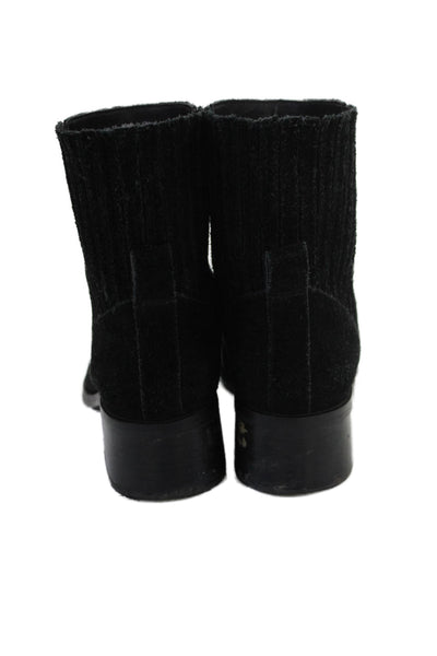 Dolce Vita Womens Suede Pleated Ankle Boots Black Size 7.5
