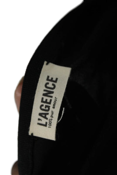 L Agence Women Basic Silk Scoop Neck Sleeveless Tank Black Size XS