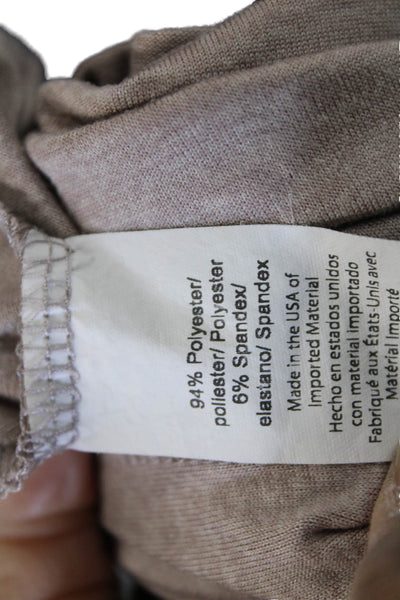 Beyond Yoga Women Basic Beige Sleeveless Tank Polyester Round Neck Size XS