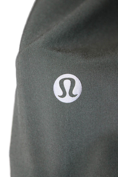 Lululemon Women Sleeveless High Neck Tank Green Nylon Solid Pullover Size 4