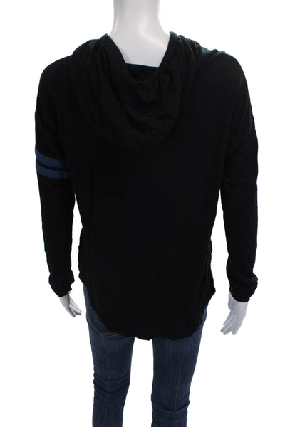 Splits 59 Women Cowl Neck Black Modal Pullover Long Sleeve Size S