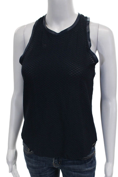 Koral Women Basic Sleeveless Tank Blue Polyamide Round Neck Size XS