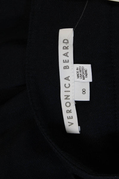 Veronica Beard Women Cropped Blue Linen Pants Size 00