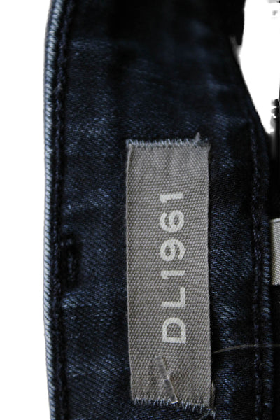 DL1961 Women Skinny Jeans Blue High Rise Button Cotton Blend Inseam 28 Size 26