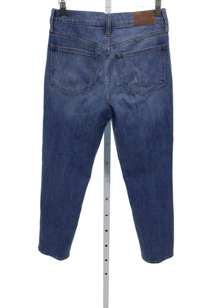 Madewell Womens High Rise Tapered Jeans Blue Cotton Blend Size 25