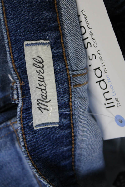 Madewell Womens High Rise Tapered Jeans Blue Cotton Blend Size 25