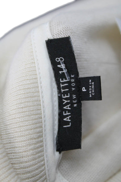 Lafayette 148 New York Women Petite Pullover Sweater Ivory 3/4 Sleeve Size S