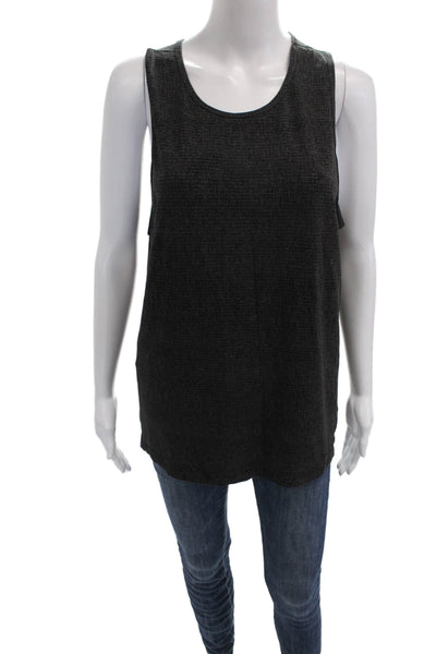 Lululemon Womens Gray Nylon Basic Sleeveless Tank Round Neck Size M