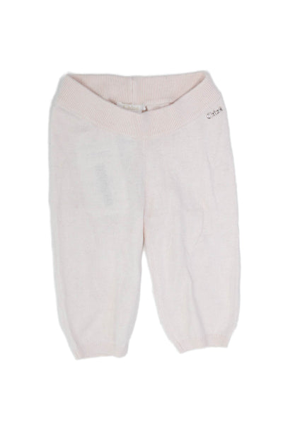 Chloe Girls Ribbed Waistband Knit Sweatpants Pink Size 6 Months