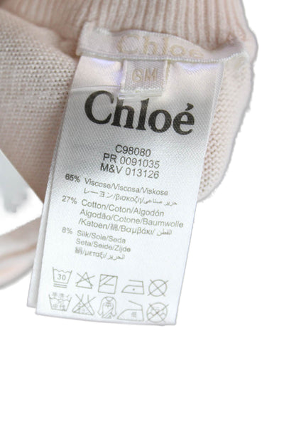 Chloe Girls Ribbed Waistband Knit Sweatpants Pink Size 6 Months