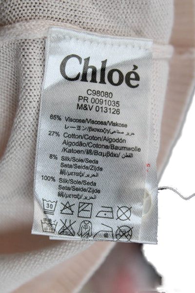 Chloe Girls Button Back Long Sleeve Crew Neck Sweater Pink Size 6 Months