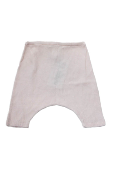 Bonpoint Girls Elastic Waistband Cropped Pants Pink Cotton Size 6 Months