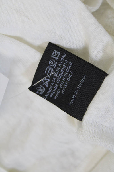 Isabel Marant Women Basic Linen V-Neck Sleeveless Tank White Size S