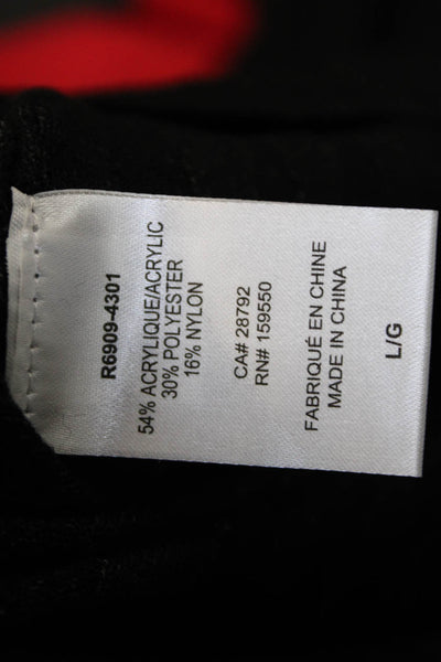 Renuar Womens Black Mock Neck Pullover Sweater Acrylic Size M