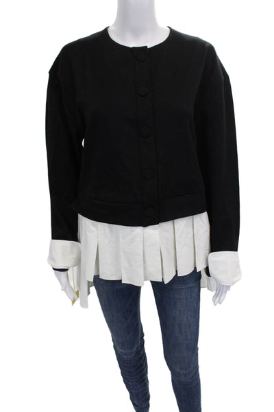 Meimeij Womens Basic Jacket Black Viscose Long Sleeve Size 44