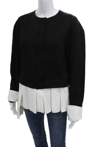 Meimeij Womens Basic Jacket Black Viscose Long Sleeve Size 44