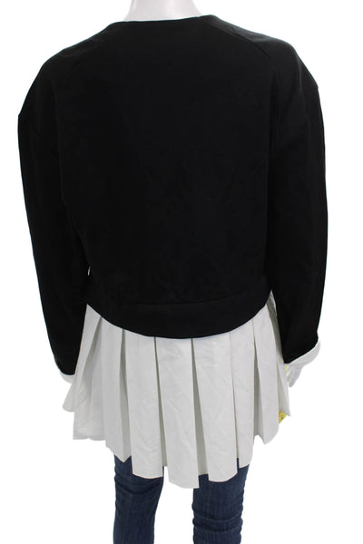 Meimeij Womens Basic Jacket Black Viscose Long Sleeve Size 44