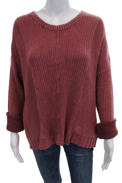 Rails Womens Red Pullover Sweater Crew Neck Long Sleeve Size L