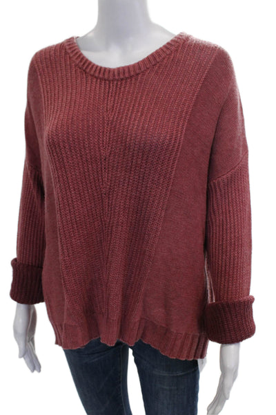 Rails Womens Red Pullover Sweater Crew Neck Long Sleeve Size L