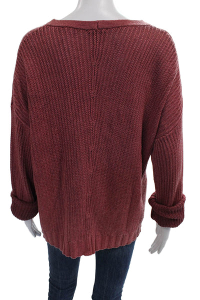 Rails Womens Red Pullover Sweater Crew Neck Long Sleeve Size L