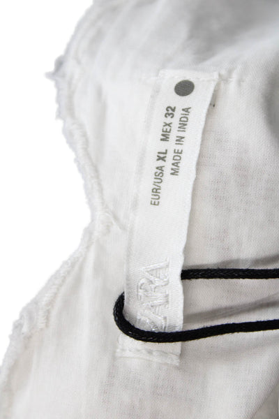 Zara Women Mid-Calf Full Slip Dress White Round Neck Size XL